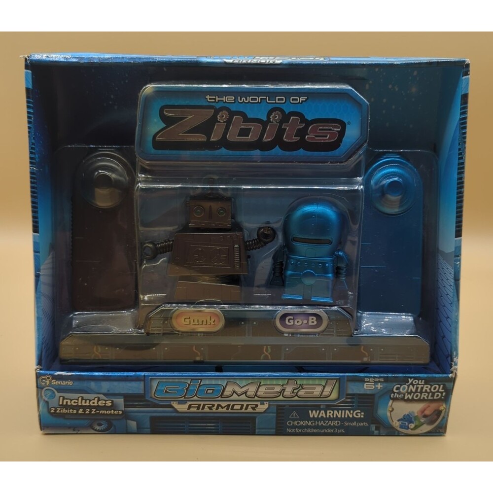 Senario 2010 The World of Zibits BioMetal Armor Toys 2 Takes Batteries Gunk Go-B